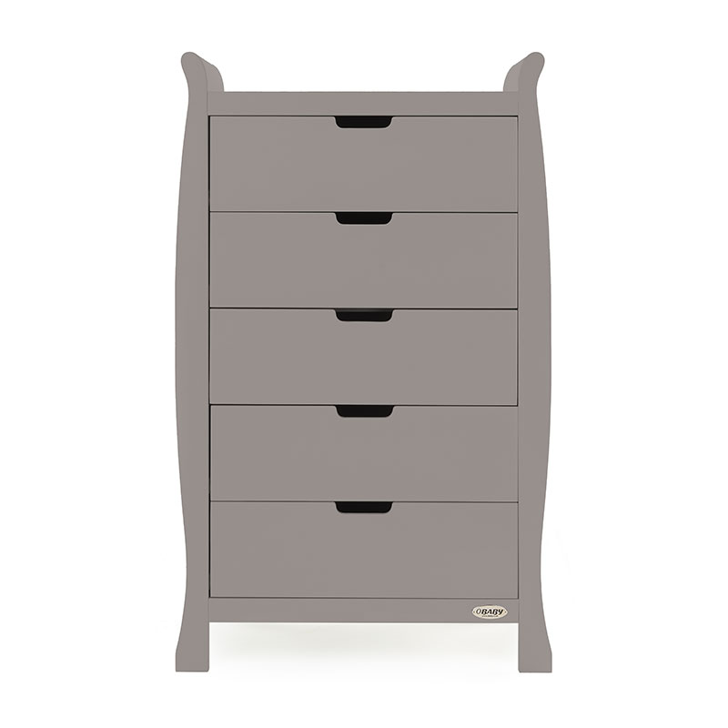 Obaby Stamford Luxe Sleigh 5 Piece Room Set – Taupe Grey
