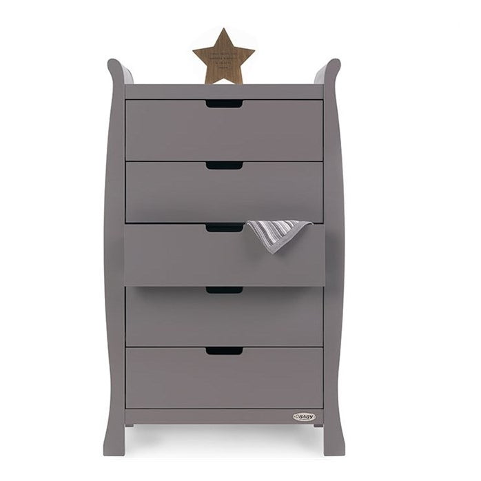 Obaby Stamford Tall Chest of Drawers - Taupe Grey