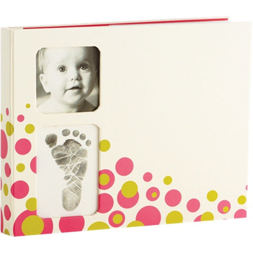 Pearhead BabyPrints Photo Album and Impression Kit - Pink Bubbles