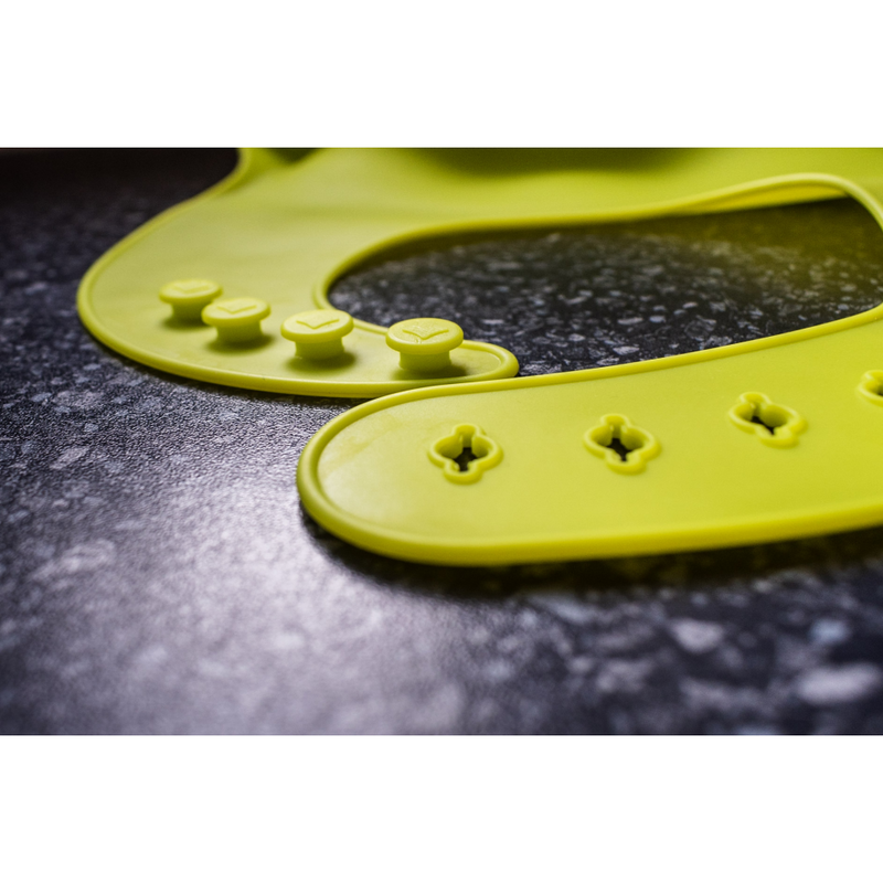Callowesse Silicone Bibs 2 Pack - Lime Green