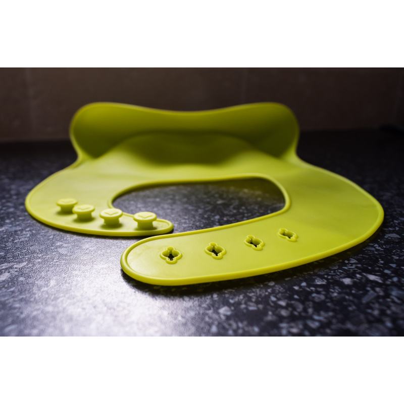 Callowesse Silicone Bibs 2 Pack - Lime Green and Pink