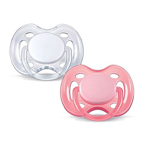 Philips AVENT Soother - 6m+ - White/Pink - Twin Pack