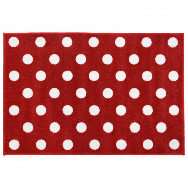 Carpet Runners Playmat - Red with White Polka Dot