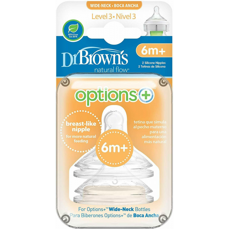 Dr Brown’s Options+ Level 3 Teats – Pack of 2