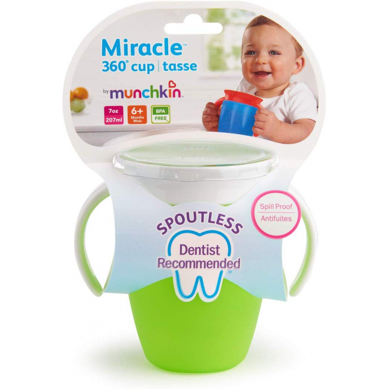Munchkin Miracle 360° Trainer Cup – 7oz – Green