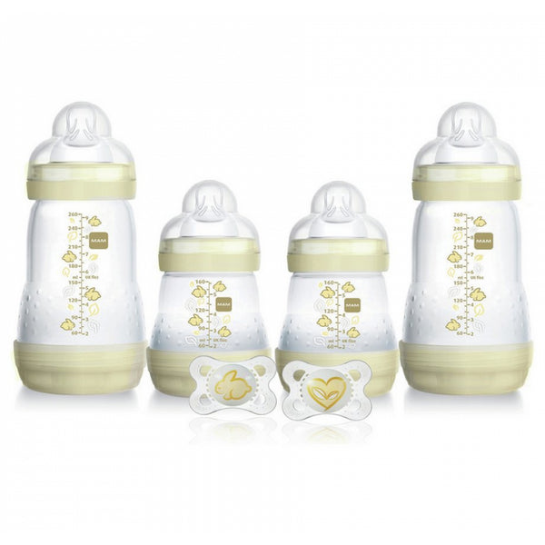 MAM Easy Start Anti-Colic Bottle - Soothe and Feed Set - White – Design May Vary