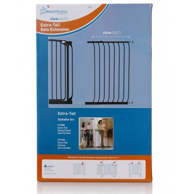 Dreambaby Chelsea Tall Safety Gate 63cm Extension - Black