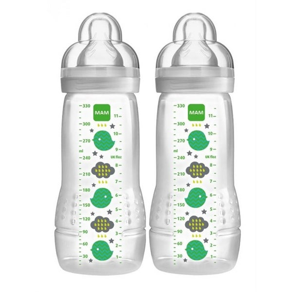 MAM Baby Bottle 330ml - 2 pack - Green – Design May Vary
