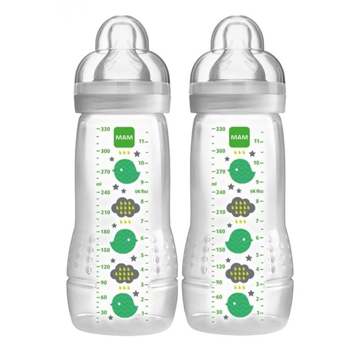 MAM Baby Bottle 330ml - 2 pack - Green – Design May Vary