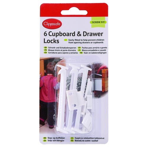 Clippasafe Cupboard and Drawer Locks – Pack of 6