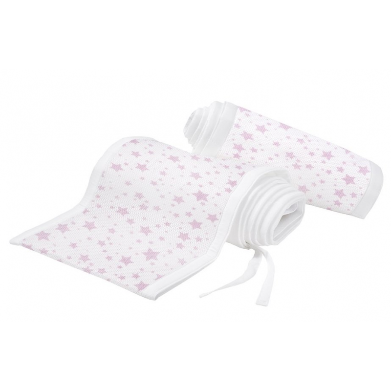 BreathableBaby Two-Sided Mesh Cot Liner – Twinkle Pink