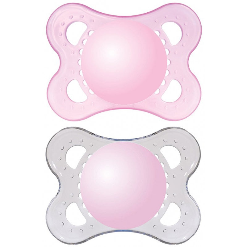 MAM Crystal Soother - 0m+ - Pink - Twin Pack