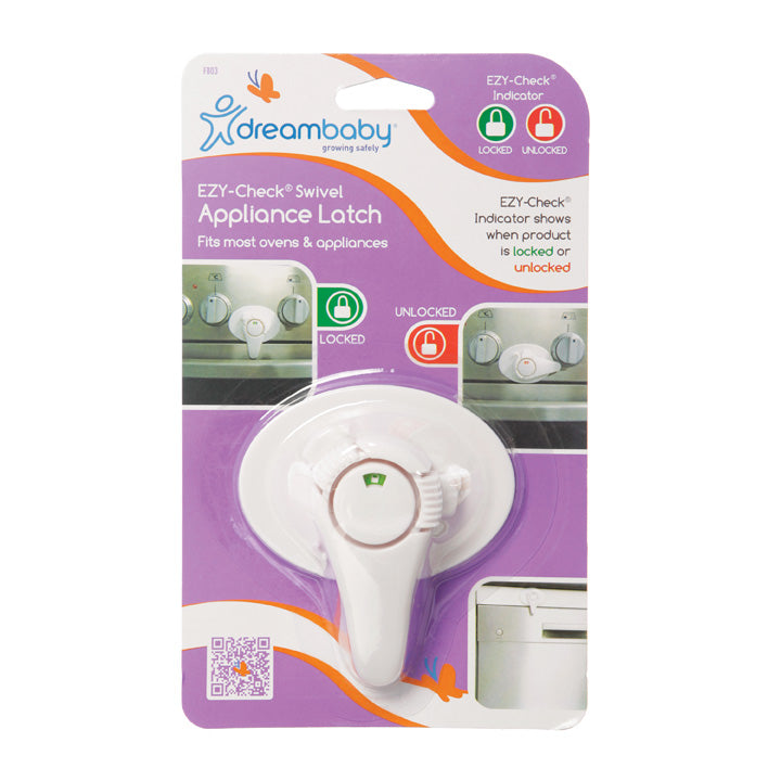 Dreambaby EZY-Check Swivel Appliance Latch - White