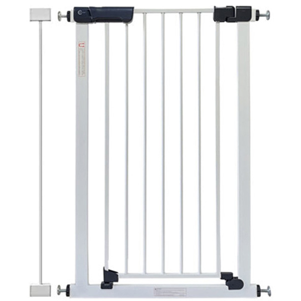 Callowesse Kuvasz Tall & Narrow Child & Pet Pressure Fit Safety Gate | 73-80cm x H96cm Bundle including 7cm Extension | Suitable for Doors and Stairs | White