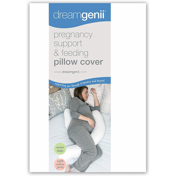 Dreamgenii – Cover for Pregnancy Support and Feeding Pillow – White