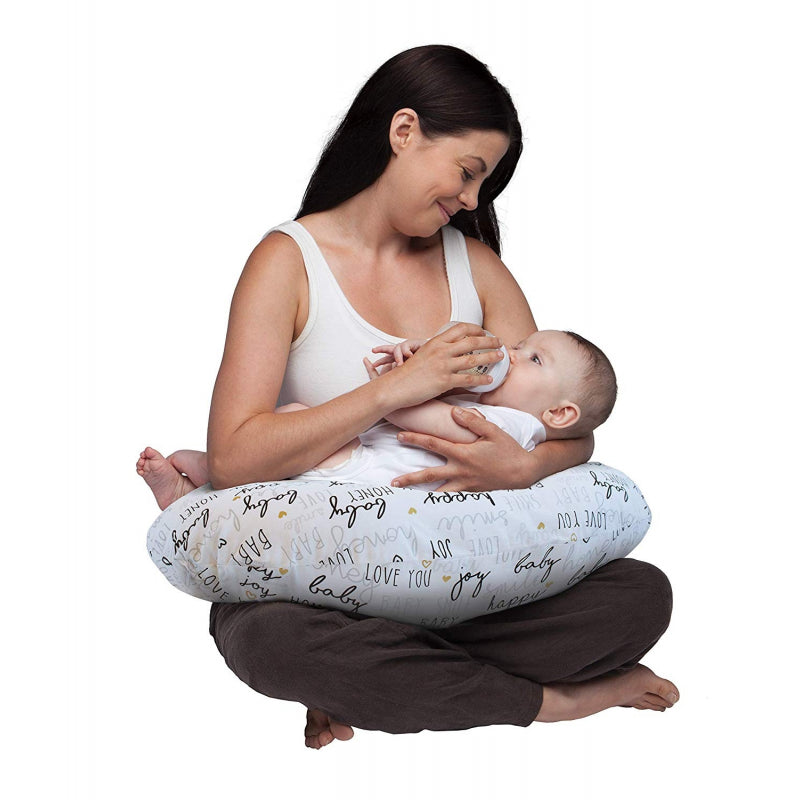 Boppy Nursing/Feeding Pillow with Cotton Slipcover - Hello Baby