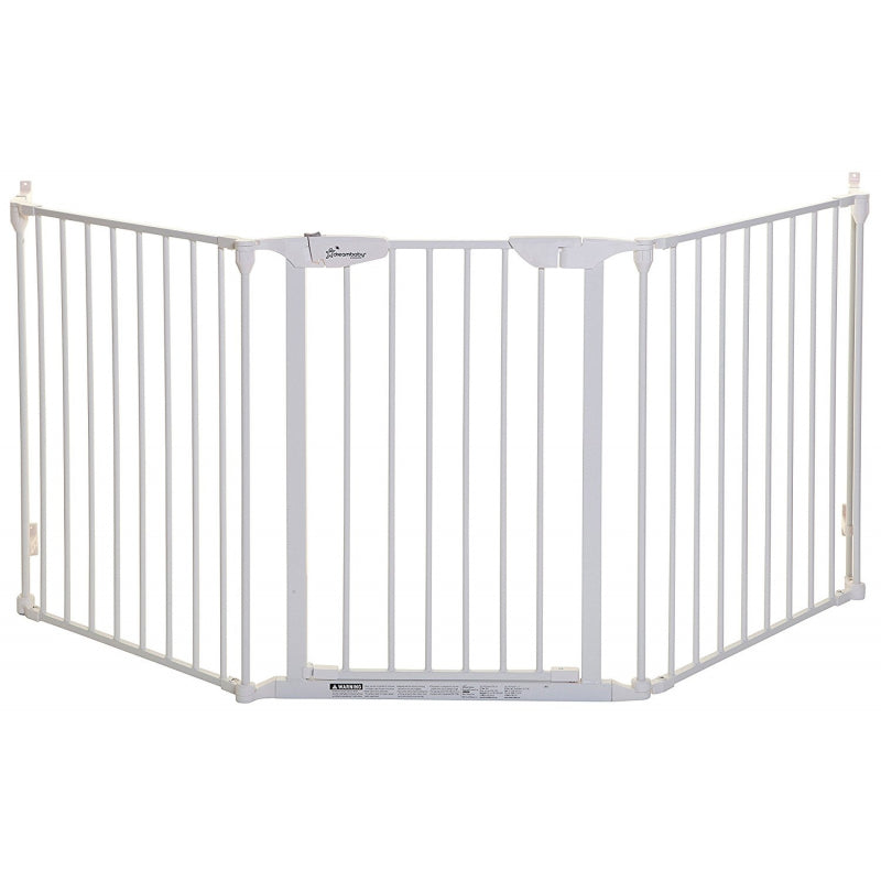 Dreambaby Newport Adapta 3 Panel Baby Gate/Room Divider - White - 85.5cm to 200cm