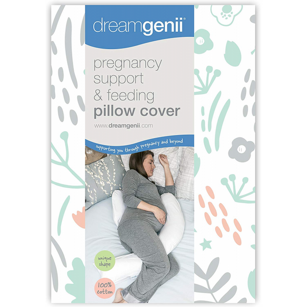 Dreamgenii – Cover for Pregnancy Support and Feeding Pillow – Grey/Coral