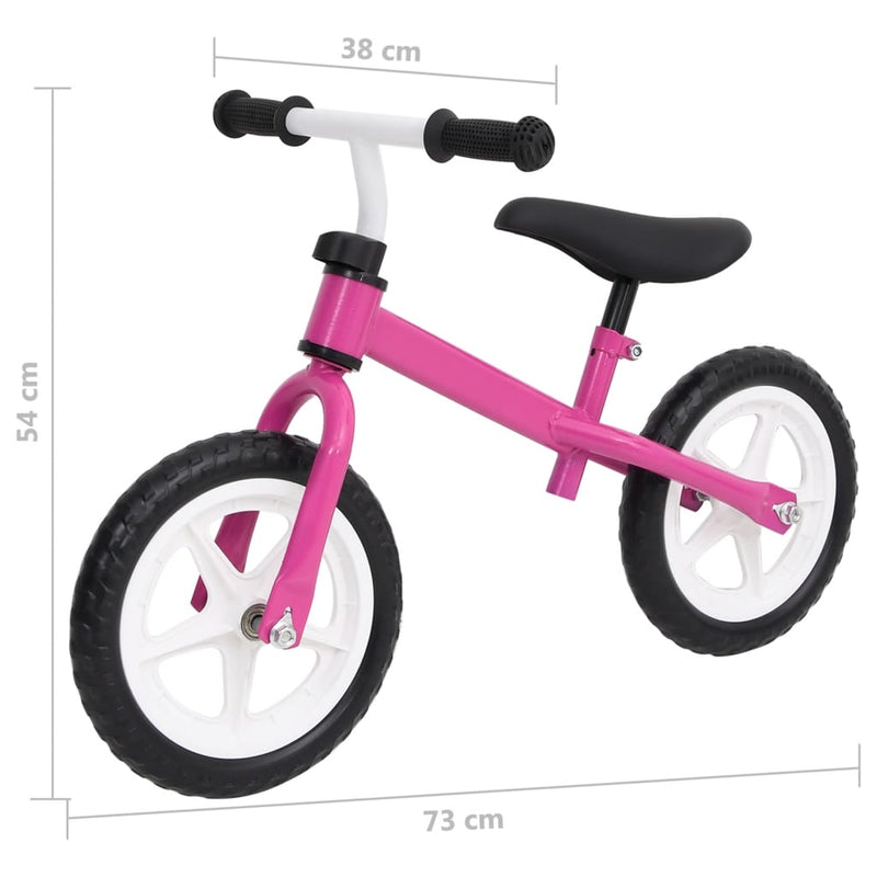 zosma_steel_framed_children's_balance_bike_-_pink_7
