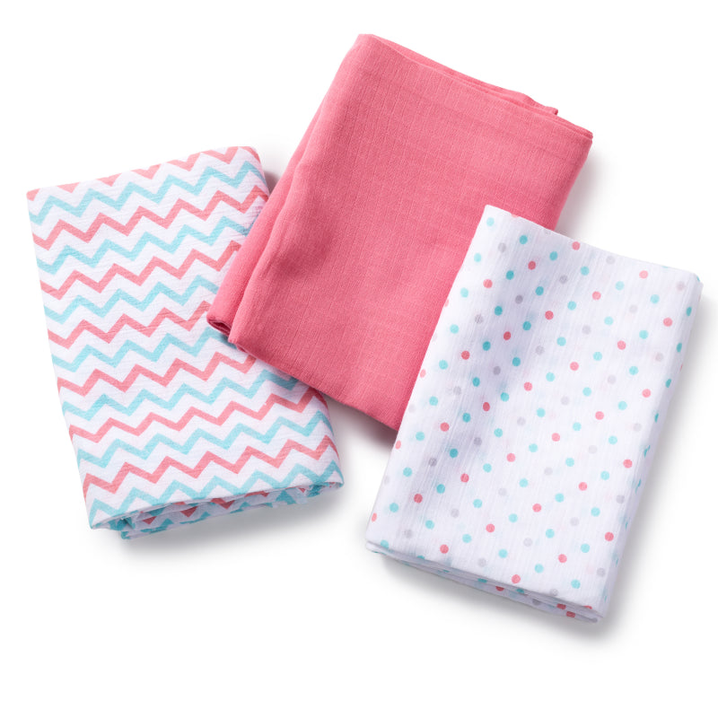 Summer Infant SwaddleMe - Muslin Blanket - Pack of 3