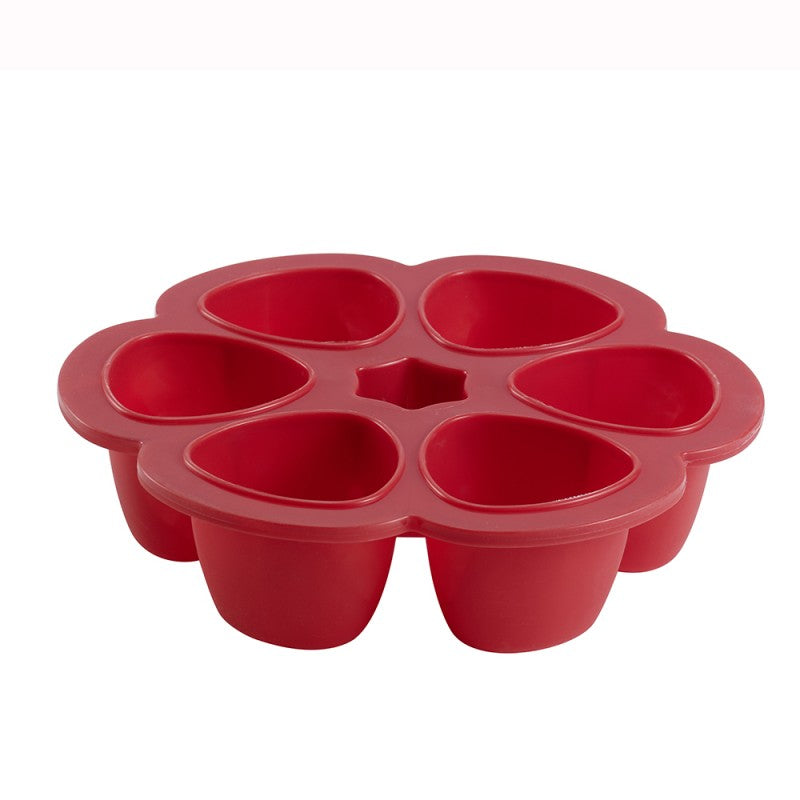 Beaba Multiportions Silicone Tray 6 x 90ml -  Red