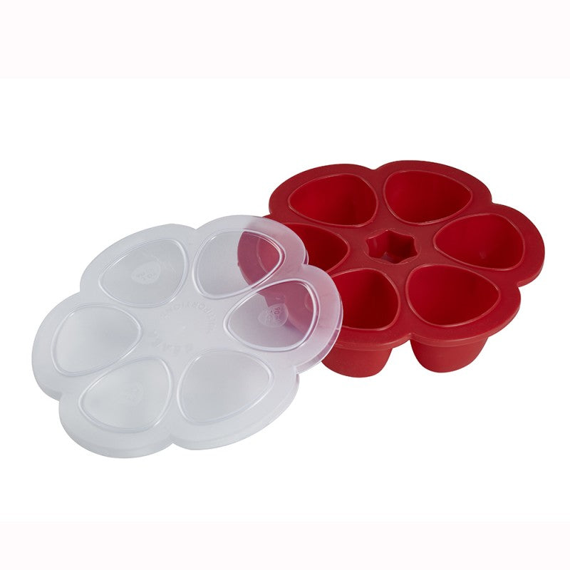 Beaba Multiportions Silicone Tray 6 x 90ml -  Red