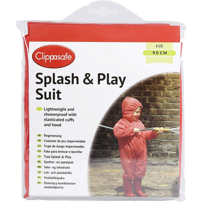 Clippasafe Splash and Play Suit – Red (90cm)