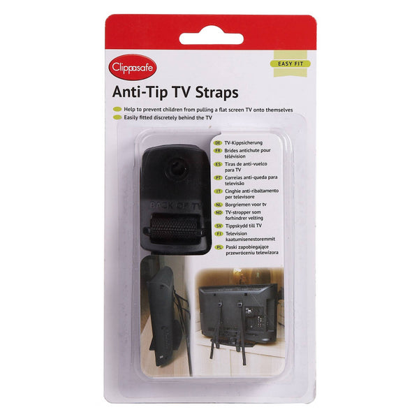 Clippasafe Anti-Tip TV Strap - Pack of 2