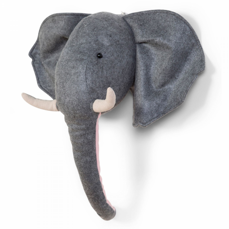 Animal Head Felt Wall Deco - Elephant