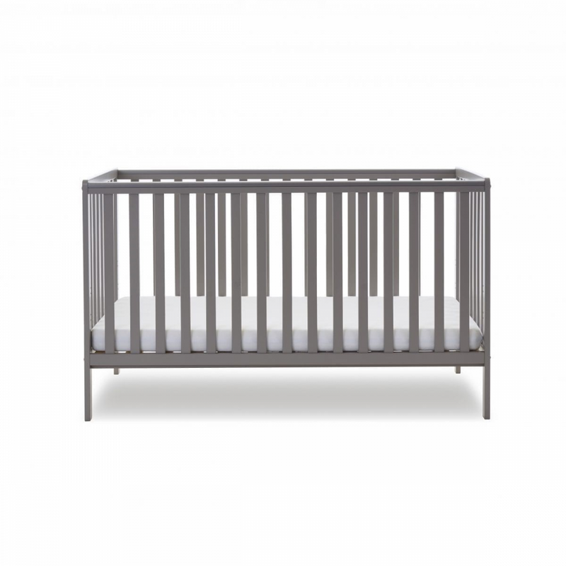 Bantam Cot Bed- Taupe Grey- Height Ajusted lowest setting