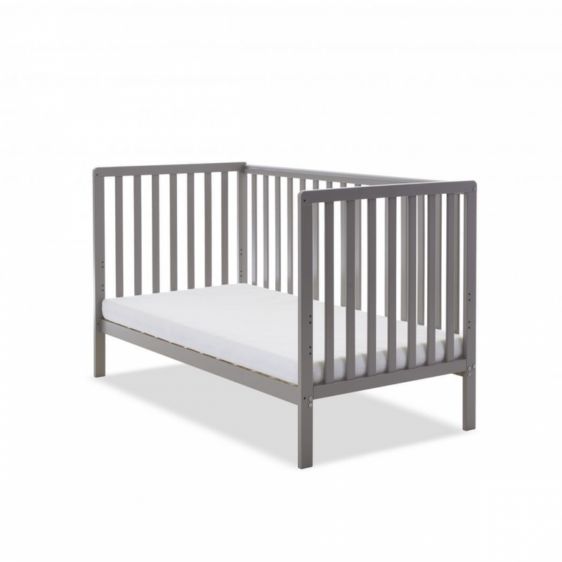 Bantam Cot Bed- Taupe Grey- Toddler Bed side view