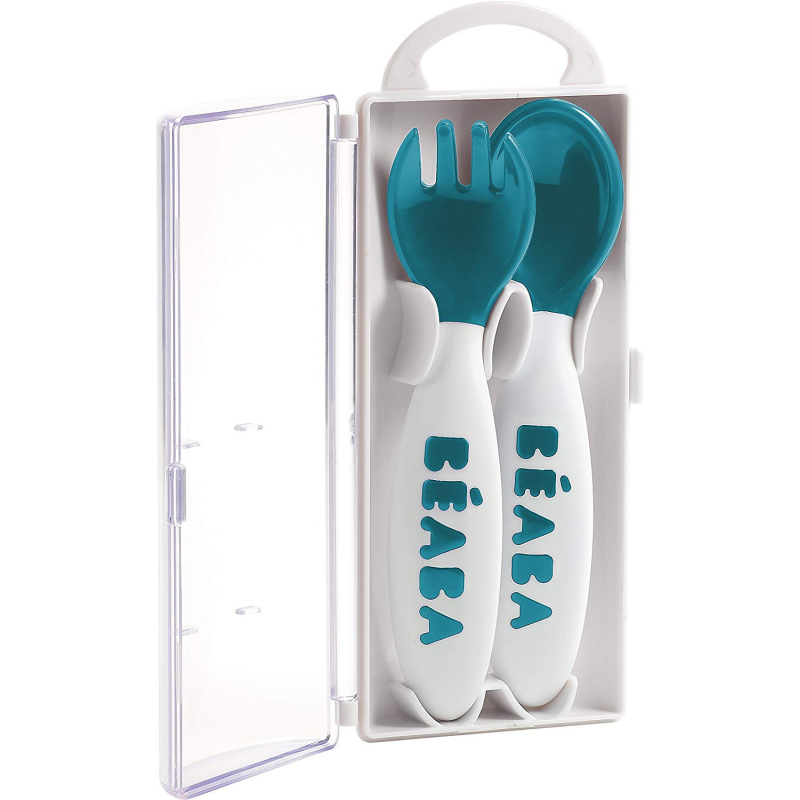 Beaba 2nd Age Training Fork and Spoon – Blue