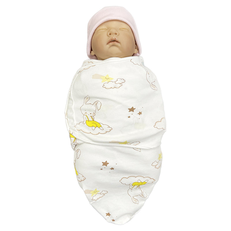 Callowesse Newborn Baby Swaddle - 0-3 Months - Bunny Dreams