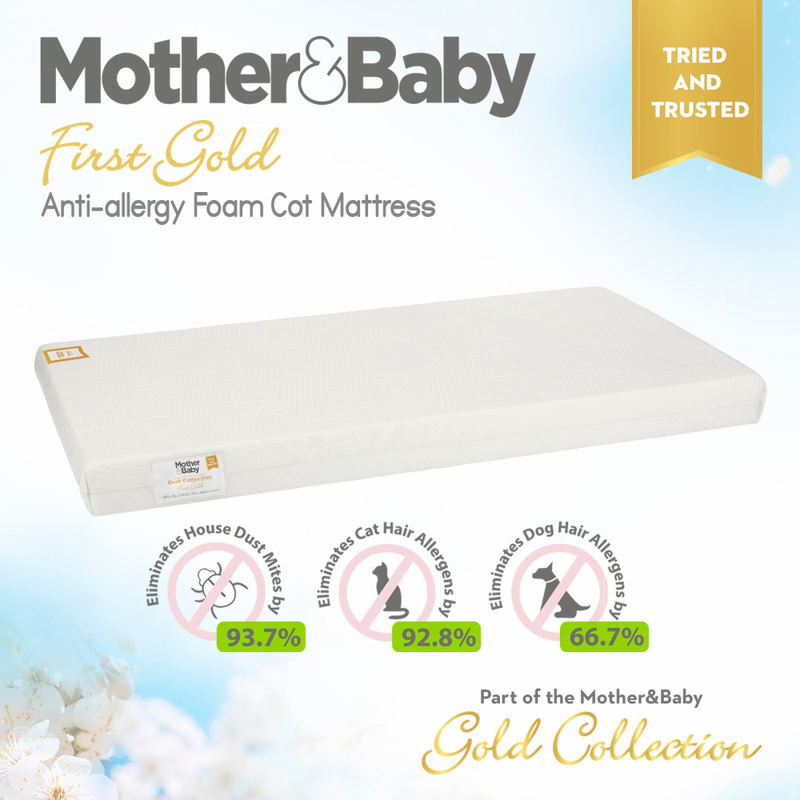 Mother&Baby First Gold Anti Allergy Foam Cot Mattress 120x60cm..