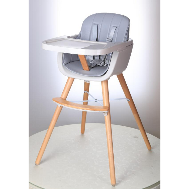 Callowesse Elata 3-in-1 Wooden Highchair – Grey