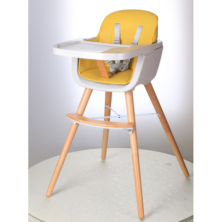 Callowesse Elata 3-in-1 Wooden Highchair – Yellow