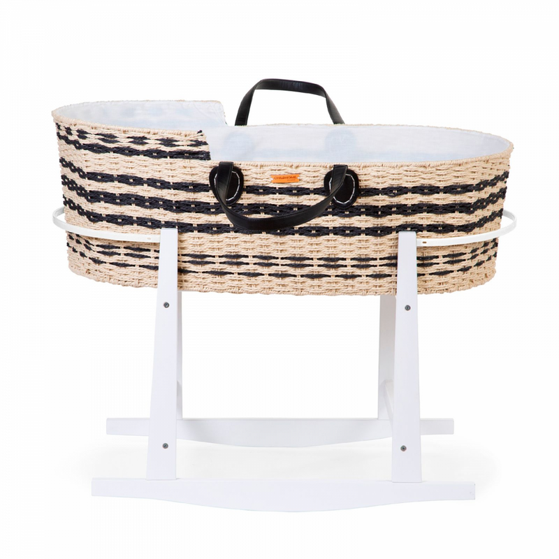 Childhome Moses Basket Rocking Stand - White - Demonstraion 2