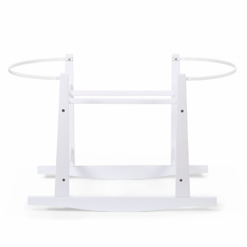 Childhome Moses Basket Rocking Stand - White - Front View