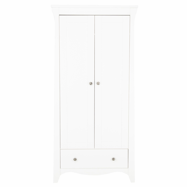 Cuddleco Clara 2 Door Double Wardrobe – Satin White