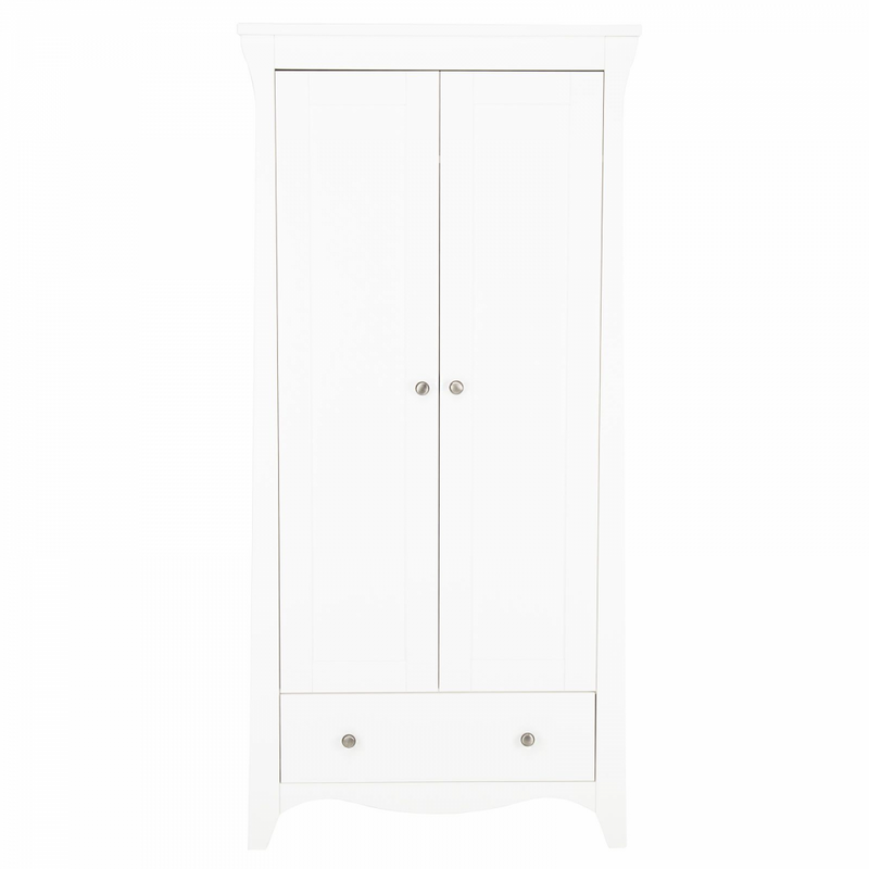 Cuddleco Clara 2 Door Double Wardrobe – Satin White