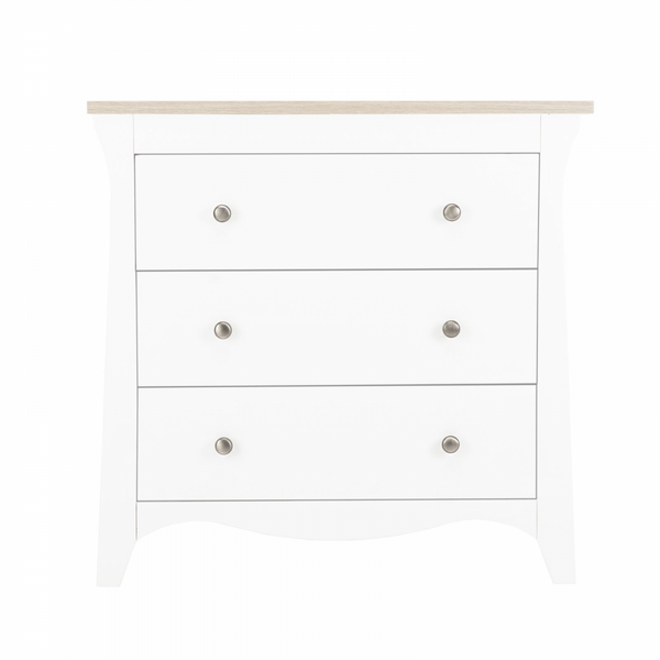 Cuddleco Clara 3 Drawer Dresser – Driftwood Ash/Satin White