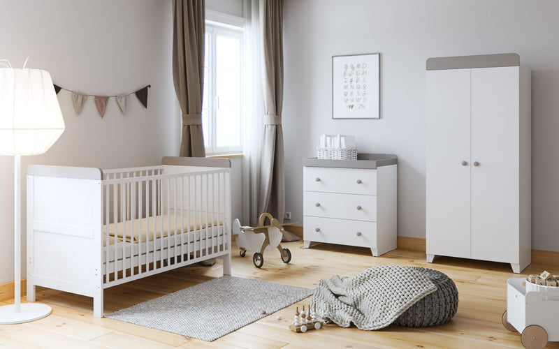 Callowesse Barnack Cot Bed - White &amp; Grey