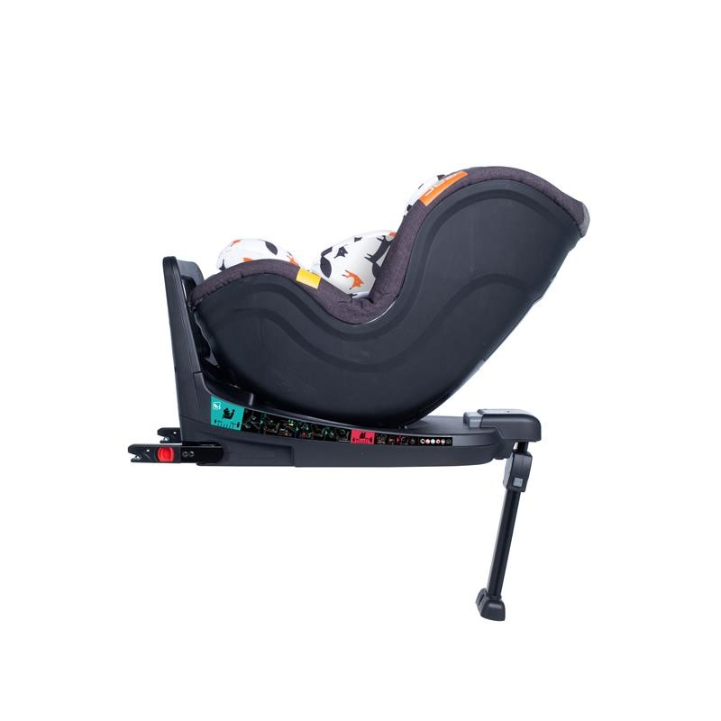 Cosatto RAC Come And Go i-Rotate i-Size Car Seat - Mister Fox - Side View rear facing
