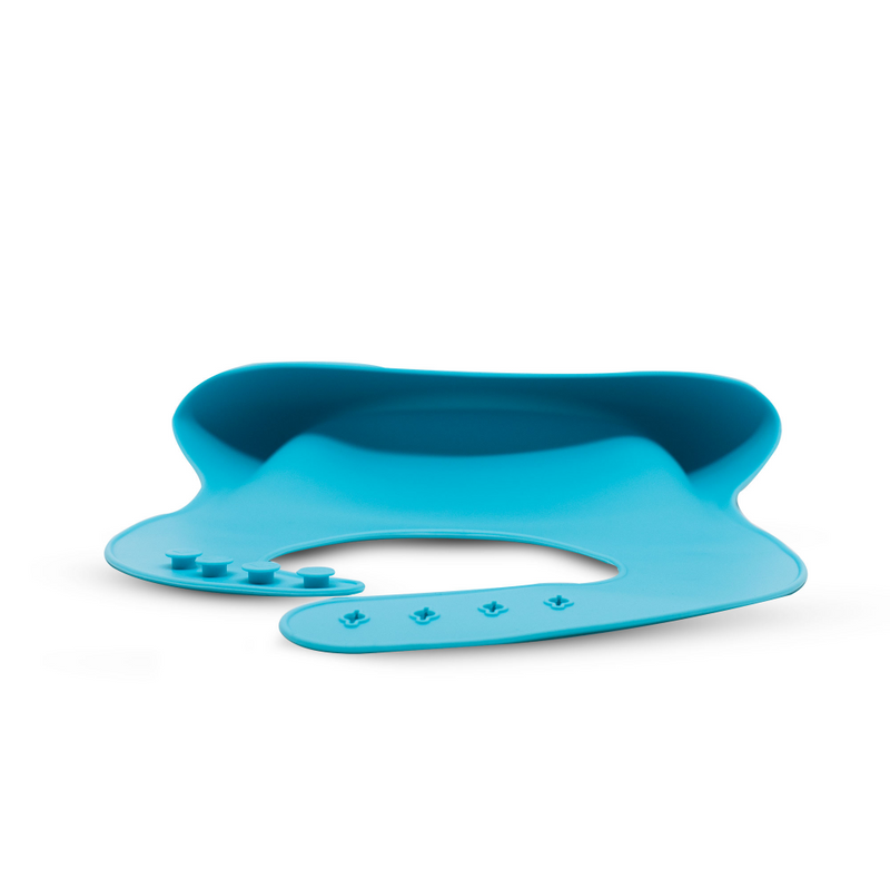 Callowesse Silicone Bibs- Blue- Side View