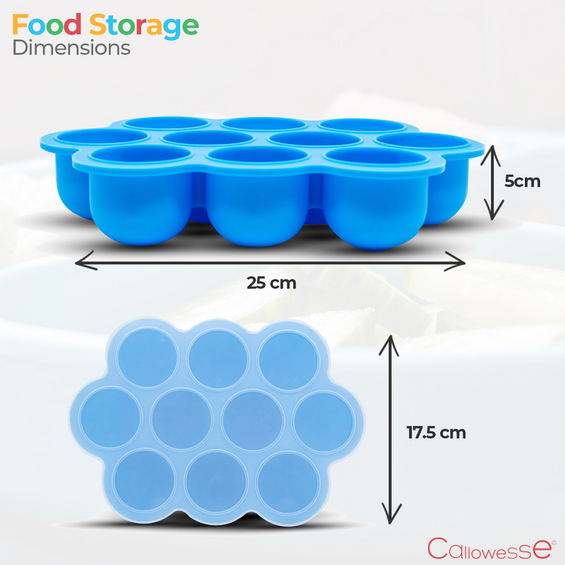 Callowesse Silicone Food Storage- Dimensions