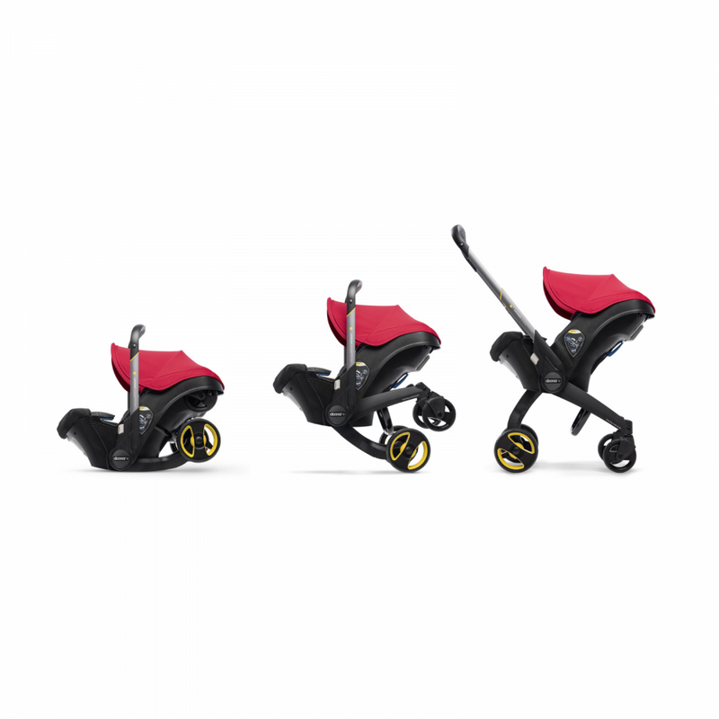 Doona Group 0+ Car Seat Stroller + FREE Raincover & Changing Bag – Flame Red