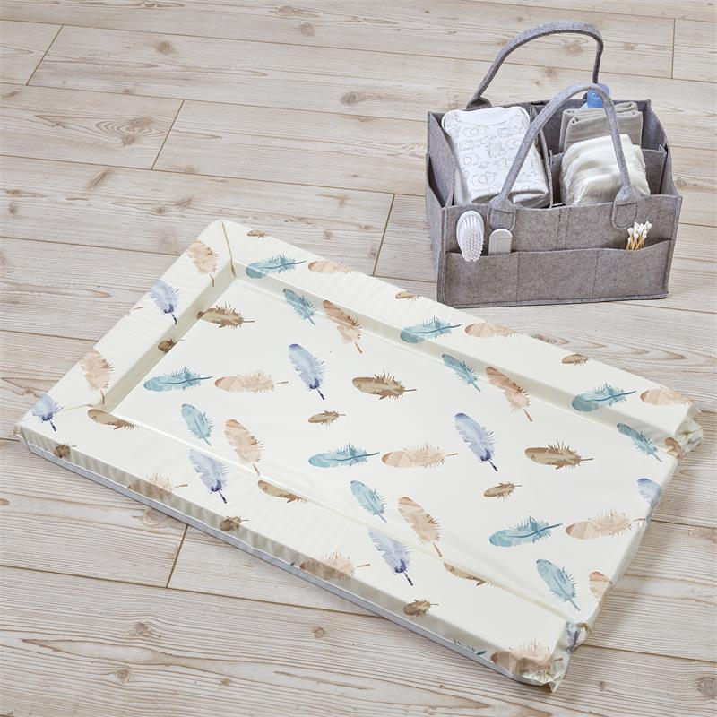 East Coast Changing Mat – Feathers (Blue)