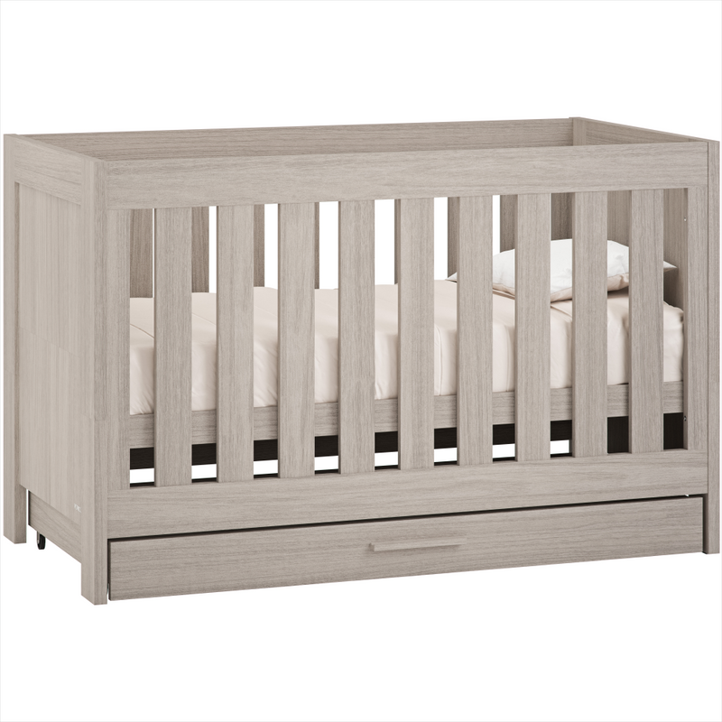 Venicci Forenzo Cot Bed with Underdrawer – Nordic White Oak