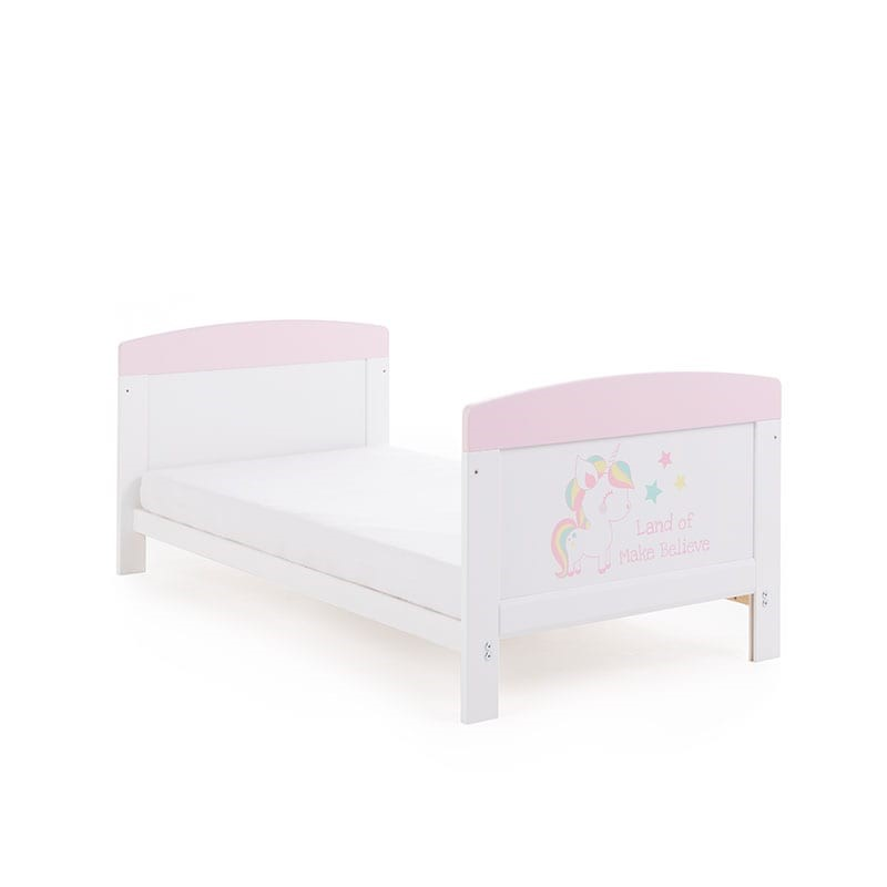 Grace Inspire Cot Bed- Unicorn- Toddler Bed side view