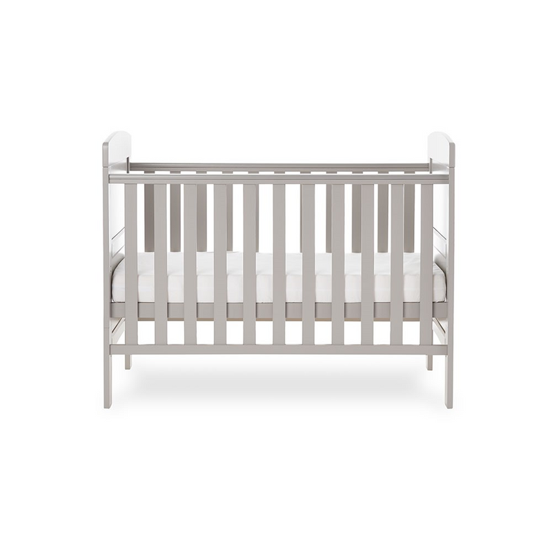 Grace Mini Cot Bed- Warm Grey- Height Adjustable